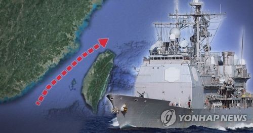 대만해협을 통과하는 미국 군함 [사진=연합뉴스]