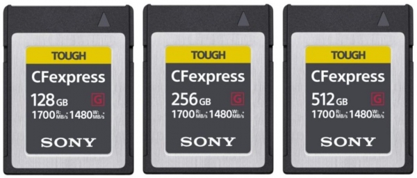 소니의 CFexpress 타입 B 메모리 카드 TOUGH CEB-G 시리즈. [사진=소니 제공]