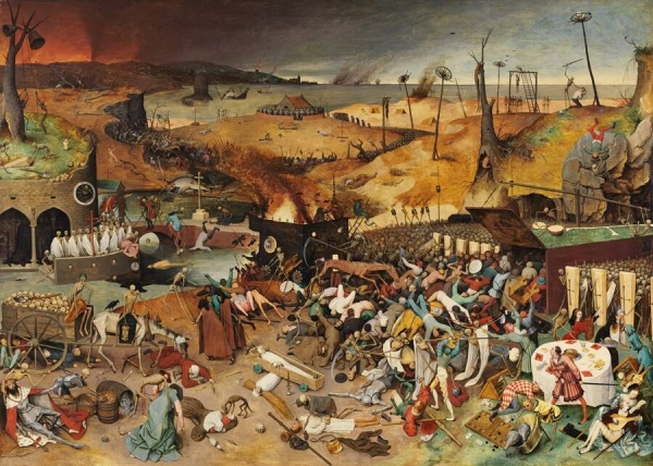피테르 브뢰헬의 '죽음의 승리(Triumph of Death)'는 흑사병이 야기한 사회적 대격동을 묘사하고 있다