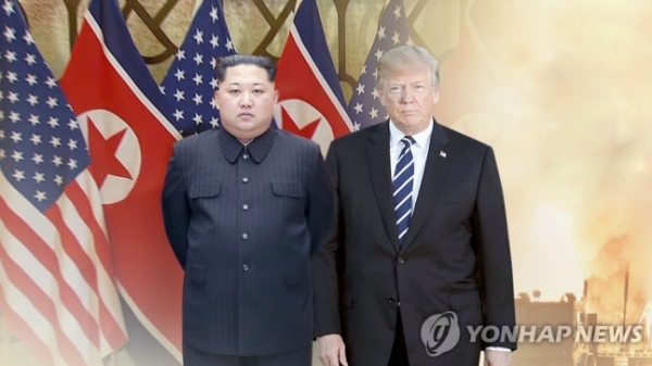김정은 북한 국무위원장(왼쪽)과 도널드 트럼프 미국 대통령 (CG) [출처=연합뉴스]