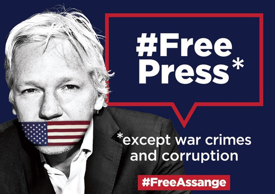 Free Assange Campaign. /AP=YonhapNews