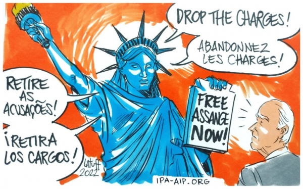 The cartoon of political cartoonist Carlos Latuff. /People Dispach
