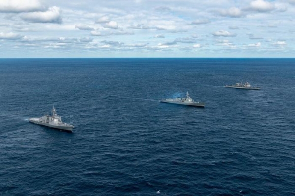 지난해 10월 6일 동해에서 펼쳐진 한미일 미사일방어 훈련 [사진 = 미국 국방부]