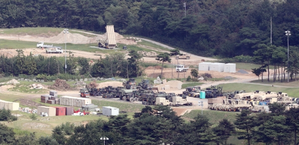 경북 성주에 있는 주한미군 고고도미사일방어체계 사드(THAAD) 기지 [출처=연합]