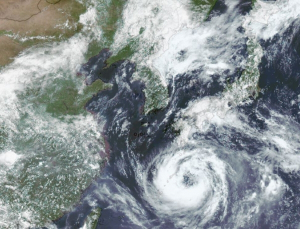 6호 태풍 카눈 위성 사진 [자료=기상청 날씨누리]