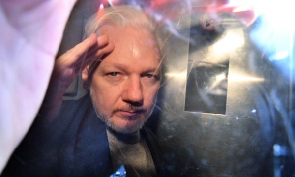 Julian Assange’s father, John Shipton, described the WikiLeaks founder as ‘morally destroyed, physically destroyed’. Photograph: Daniel Leal [AFP=Yonhap]