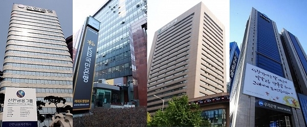 (왼쪽부터)신한·국민·하나·우리은행 본점.[사진=각사/연합뉴스]