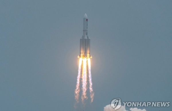 발사 성공한 중국 독자 우주정거장 핵심모듈 '톈허' [출처=연합뉴스]