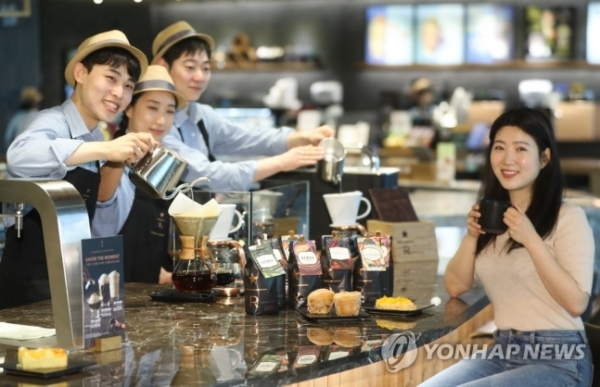 글로벌 최대 커피 프랜차이즈인 스타벅스.[연합뉴스]