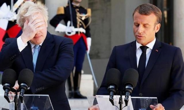 보리스 존슨 영국 총리(왼쪽)과 에마뉘엘 마크롱 프랑스 대통령(오른쪽). [사진=로이터·연합뉴스]