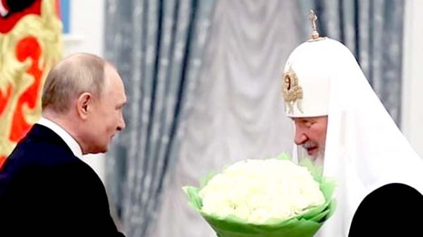 푸틴과 러시아정교회의 수장 키릴 총대주교(Patriarch Kirill) [사진 = 연합뉴스]