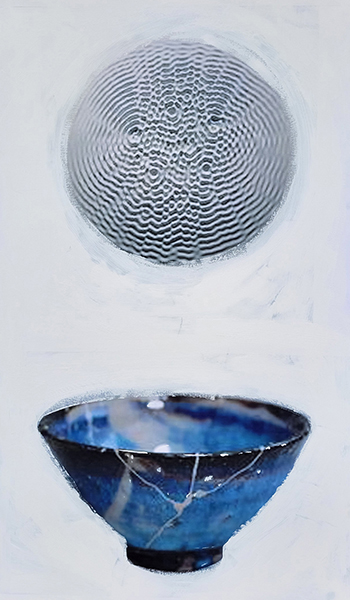 양태모 작, light-공명, 162.2×97㎝, canvas Acrylic Crystal, 2023.