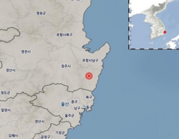 기상청 "경북 경주 동남동쪽서 규모 4.0 지진 발생"(서울=연합뉴스)
